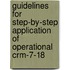 Guidelines for step-by-step application of operational CRM-7-18