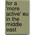 For a 'more active' EU in the Middle East
