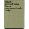 Reductie administratieve lasten persoonsgebonden budget door M. van den Wijngaart