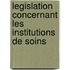 Legislation concernant les institutions de soins