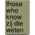 Those who know zij die weten