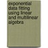 Exponential data fitting using linear and multilinear algebra