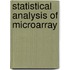 Statistical analysis of microarray