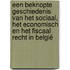 Een beknopte geschiedenis van het sociaal, het economisch en het fiscaal recht in België