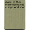 Digest of 15th MicroMechanics Europe workshop by R. Puers