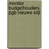 Monitor budgethouders pgb nieuwe stijl