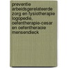 Preventie arbeidsgerelateerde zorg en fysiotherapie logopedie, oefentherapie-cesar en oefentheraoie mensendieck by Unknown