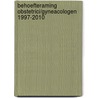 Behoefteraming obstetrici/gyneacologen 1997-2010 door L.F.J. van der Velden