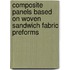 Composite panels based on woven sandwich fabric preforms