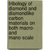 Tribology of diamond and diamondlike carbon materials on both macro- and mano-scale
