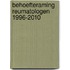 Behoefteraming reumatologen 1996-2010