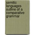 Semitic languages outline of a comparative grammar