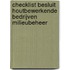 Checklist besluit houtbewerkende bedrijven milieubeheer