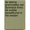 De Tekhne Grammatike van Dyonisius Thrax: de oudste spraakkunst in het Westen by P. Swiggers
