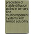 Prediction of stable diffusion paths in ternary and multicomponent systems with limited solubility