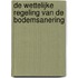 De wettelijke regeling van de bodemsanering
