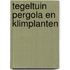 Tegeltuin pergola en klimplanten