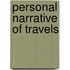 Personal narrative of travels