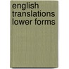 English translations lower forms by Bree