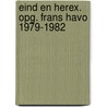 Eind en herex. opg. frans havo 1979-1982 door Onbekend