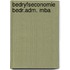 Bedryfseconomie bedr.adm. mba