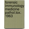 Forensic immunology medicine pathol.tox. 1963 door Onbekend