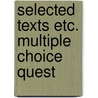 Selected texts etc. multiple choice quest door Bree