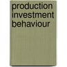 Production investment behaviour door Plasmans