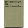 Privaatrechtelyke asp. gem.onr.goedbel. door Kruimel