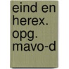 Eind en herex. opg. mavo-d by Unknown