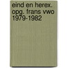 Eind en herex. opg. frans vwo 1979-1982 door Onbekend