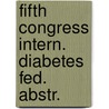 Fifth congress intern. diabetes fed. abstr. door Onbekend