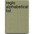 Regio alphabetical list
