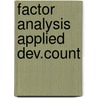 Factor analysis applied dev.count door Schilderinck