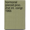 Hormonal steroid proc. 2nd int. congr. 1966 by Unknown