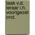 Taak v.d. leraar i.h. voortgezet ond.