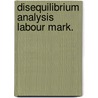 Disequilibrium analysis labour mark. door Lenderink