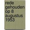 Rede gehouden op 8 augustus 1953 door Malenkow