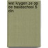 Wat krygen ze op de basisschool 5 dln
