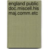 England public doc.miscell.his maj.comm.etc door Onbekend