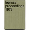Leprosy proceedings 1978 door Onbekend
