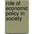 Role of economic policy in society