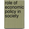 Role of economic policy in society by Muller