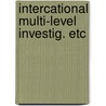 Intercational multi-level investig. etc by Mooy