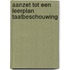 Aanzet tot een leerplan taalbeschouwing