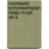 Voorbeeld schoolwerkplan mdgo m.opl. ab-a by Unknown