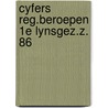 Cyfers reg.beroepen 1e lynsgez.z. 86 door Hingstman