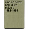 Eind en herex. opg. duits mavo-d 1982-1985 door Onbekend