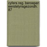 Cyfers reg. beroepen eerstelynsgezondh. 87 by Dam