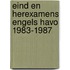 Eind en herexamens engels havo 1983-1987